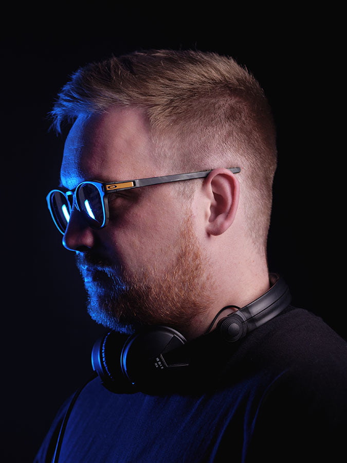 Portrait photo of a Cardiff open-format DJ Francis Brad